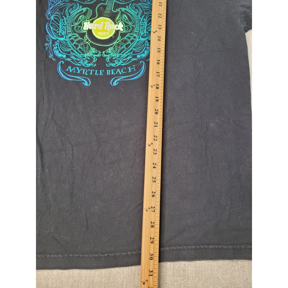 Hard Rock Park T Shirt‎ Mens XL Black 2008 Myrtle Beach Guitar Graphic Tee - Picture 7 of 10